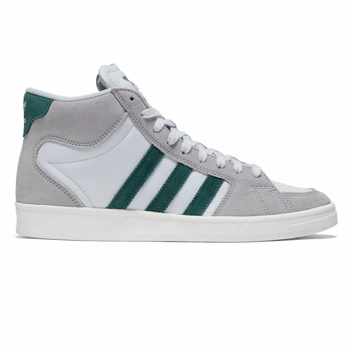 Adidas Superskate Shoes - Granite/Green/Crystal White Vulcanized Sole Slide Zone