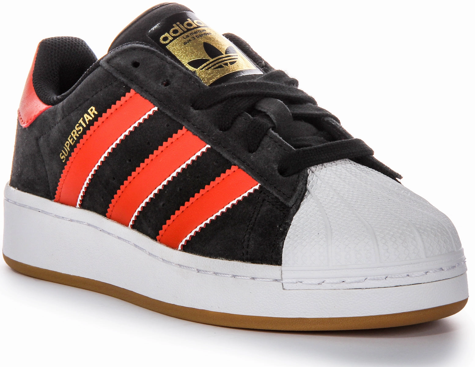 Gym Friendly Adidas Superstar XLG In Black Red