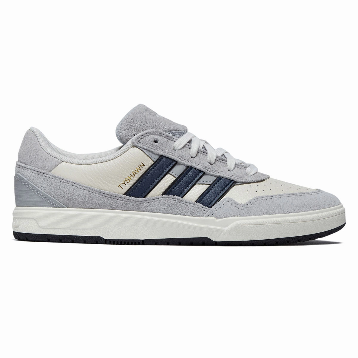 Adidas Tyshawn II Shoes - Grey/Core Navy/Core White Skid Resistant Elastic Stretch