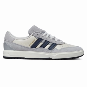 Adidas Tyshawn II Shoes - Grey/Core Navy/Core White Skid Resistant Elastic Stretch