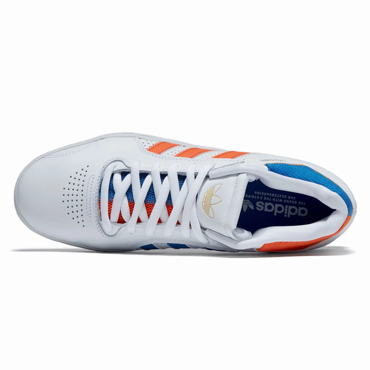 Adidas Tyshawn Shoes - Ftwr White/Orange/Bluebird Flex Step Max