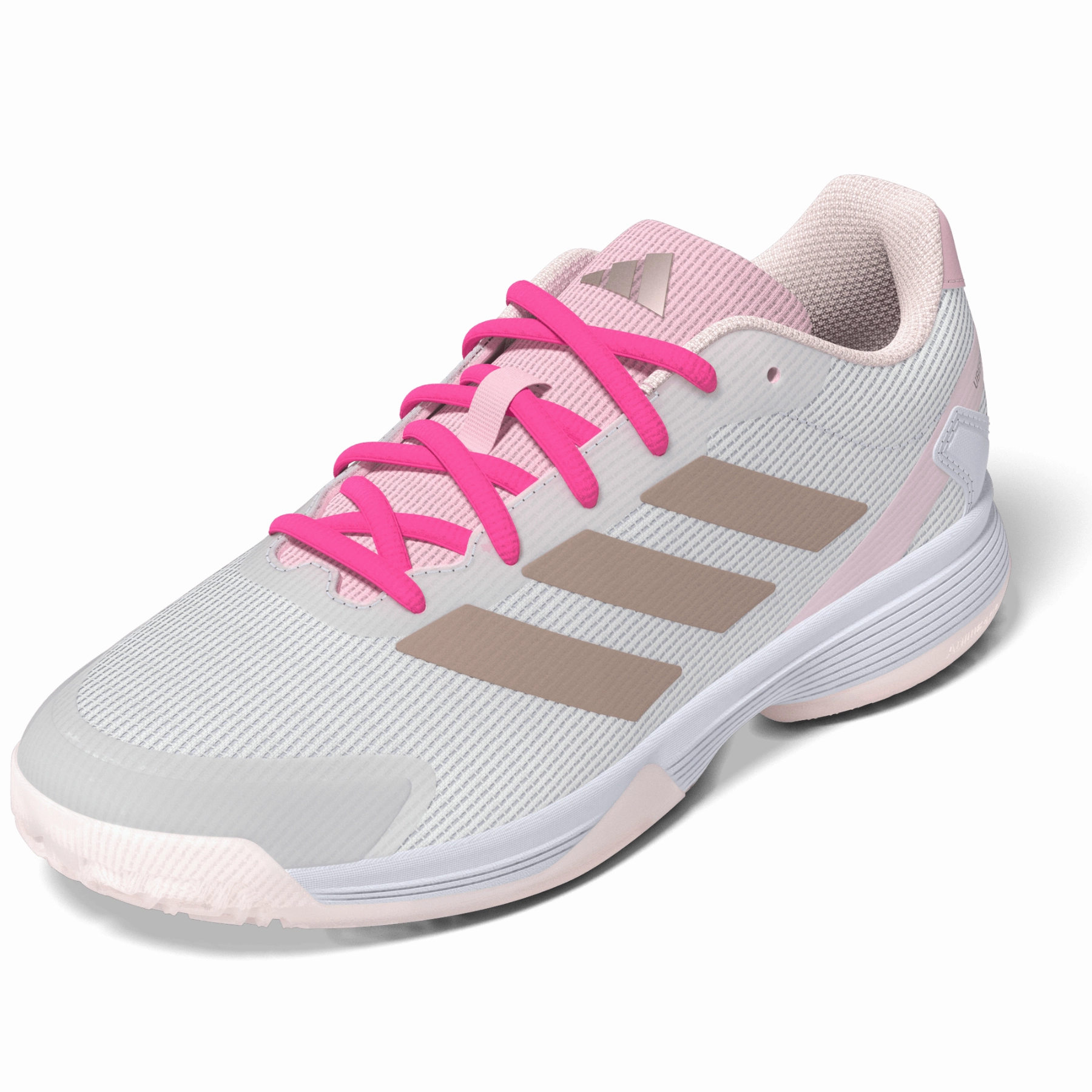 Adidas Ubersonic Tennis Shoes Kids - Off White / Silver Metallic / Powder Plum Controlled Motion