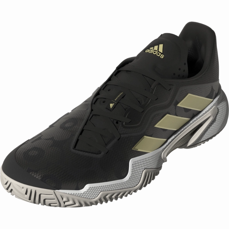 Adidas Womens Barricade Tennis Shoes - Core Black/Gold/Carbon Indoor Feature