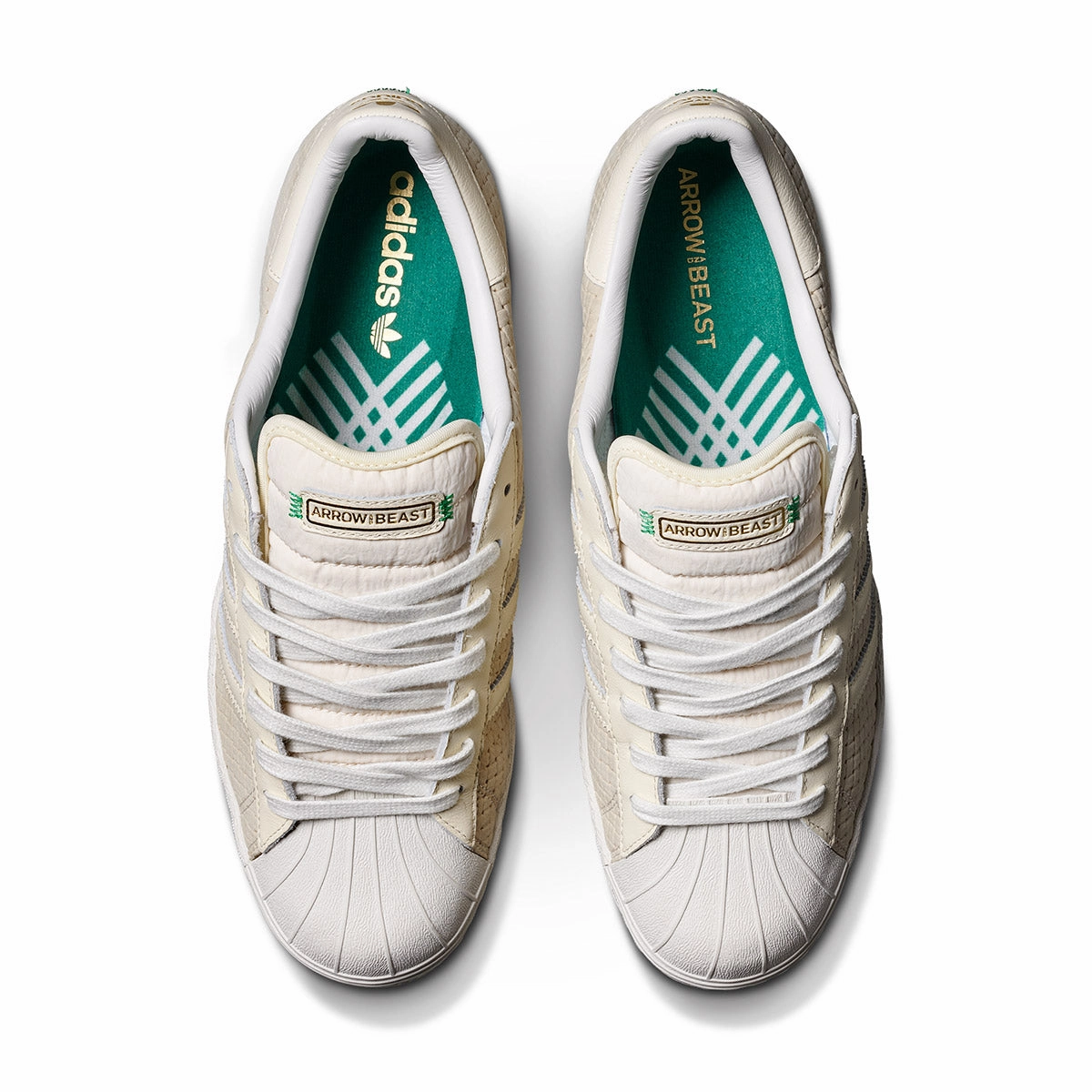 Adidas x Arrow & Beast Superstar ADV Shoes - Wonder White/Crystal White Heel Cushion
