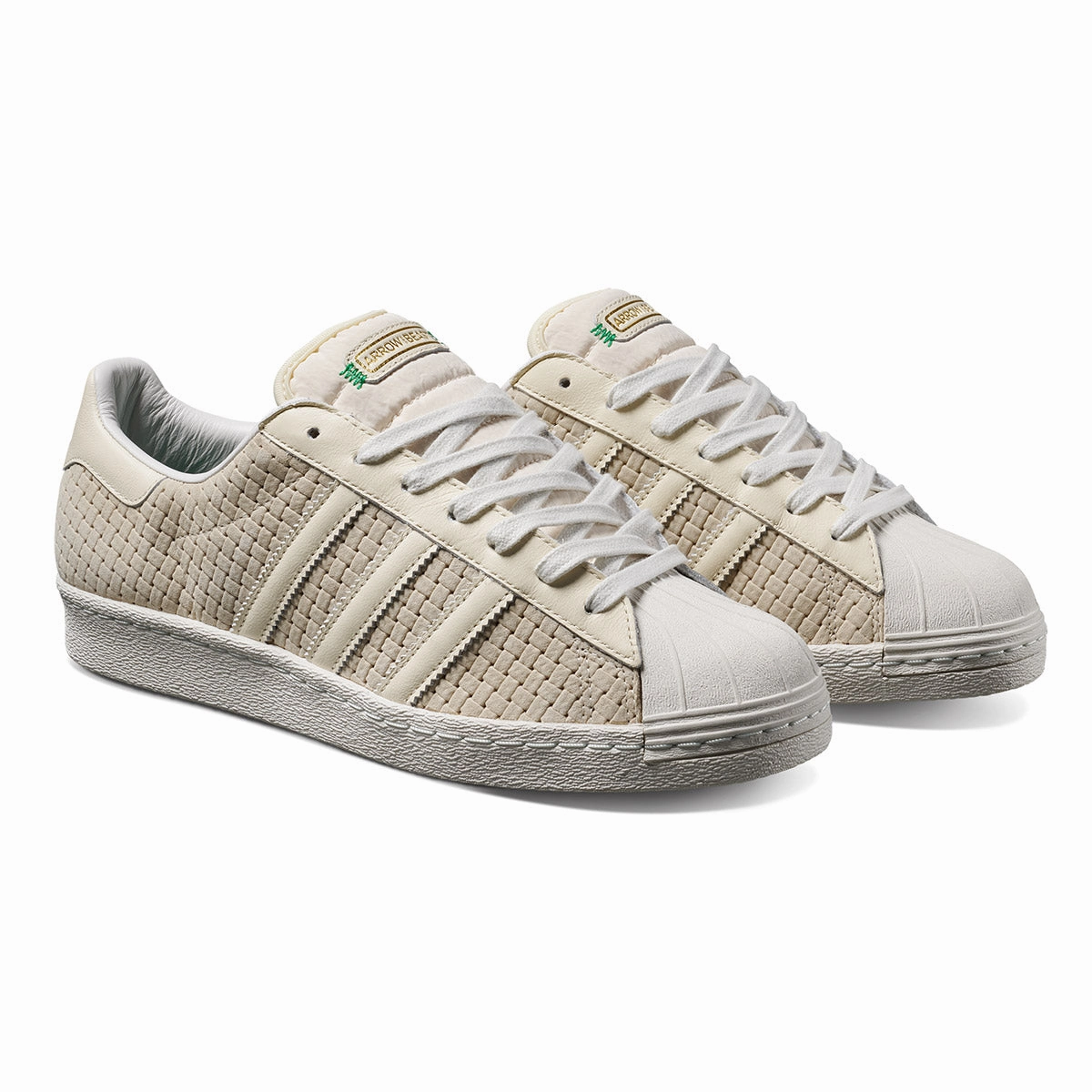 Adidas x Arrow & Beast Superstar ADV Shoes - Wonder White/Crystal White Heel Cushion