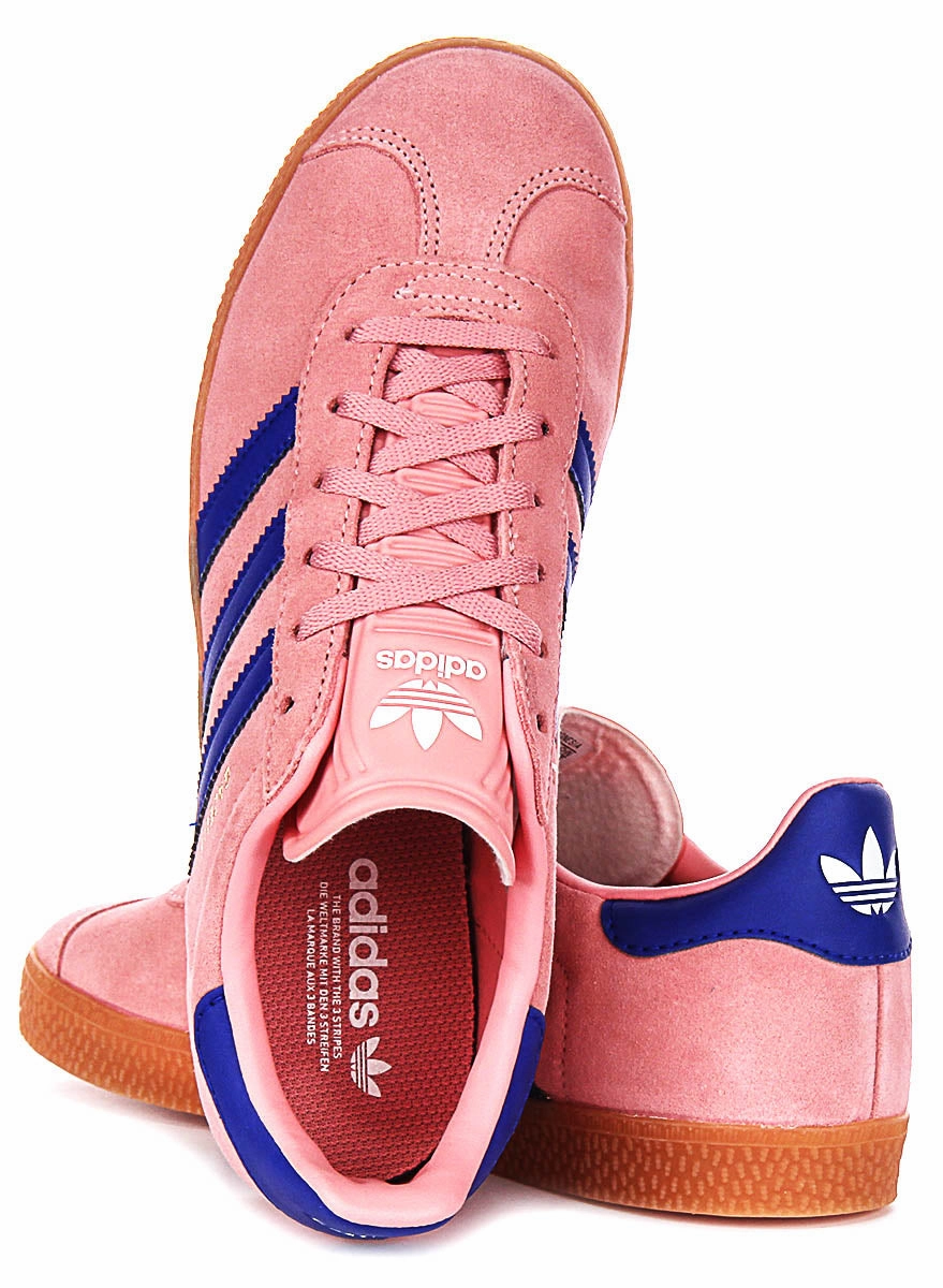 Adjustable Buckles Adidas Gazelle J In Pink For Youth