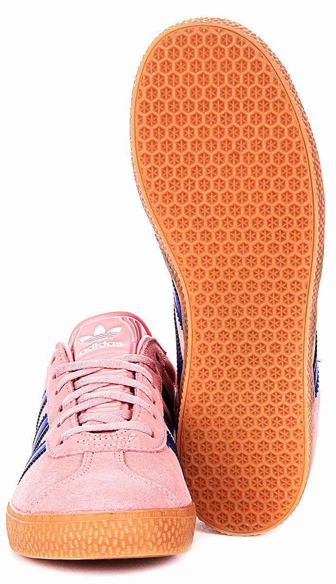 Adjustable Buckles Adidas Gazelle J In Pink For Youth