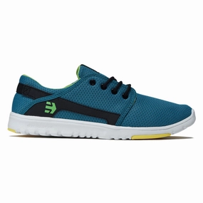 Outdoor Running Dark - colored Etnies Scout Shoes - Teal/Black
