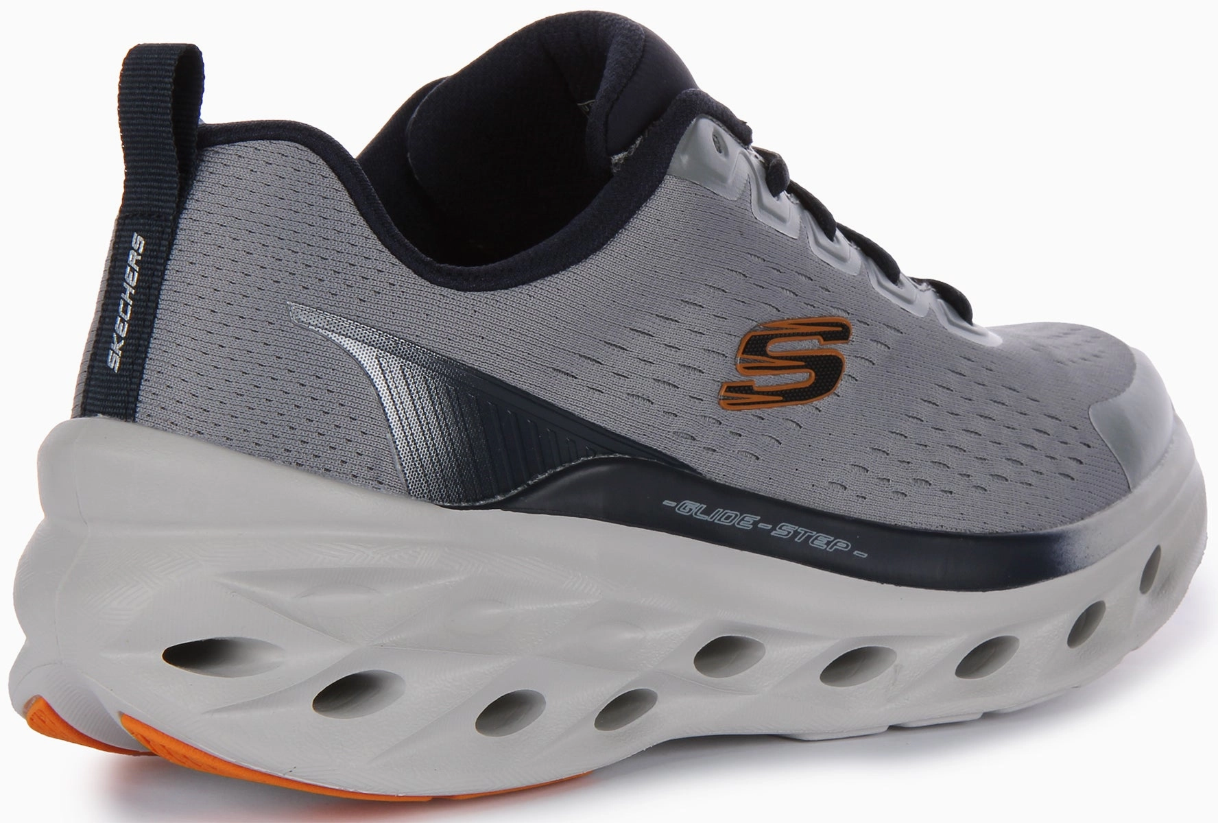 Adjustable Skechers Glide Stepswift In Grey Navy For Men