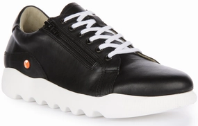 Softinos Whiz Smooth In Black For Women Action Pack Easy Flex