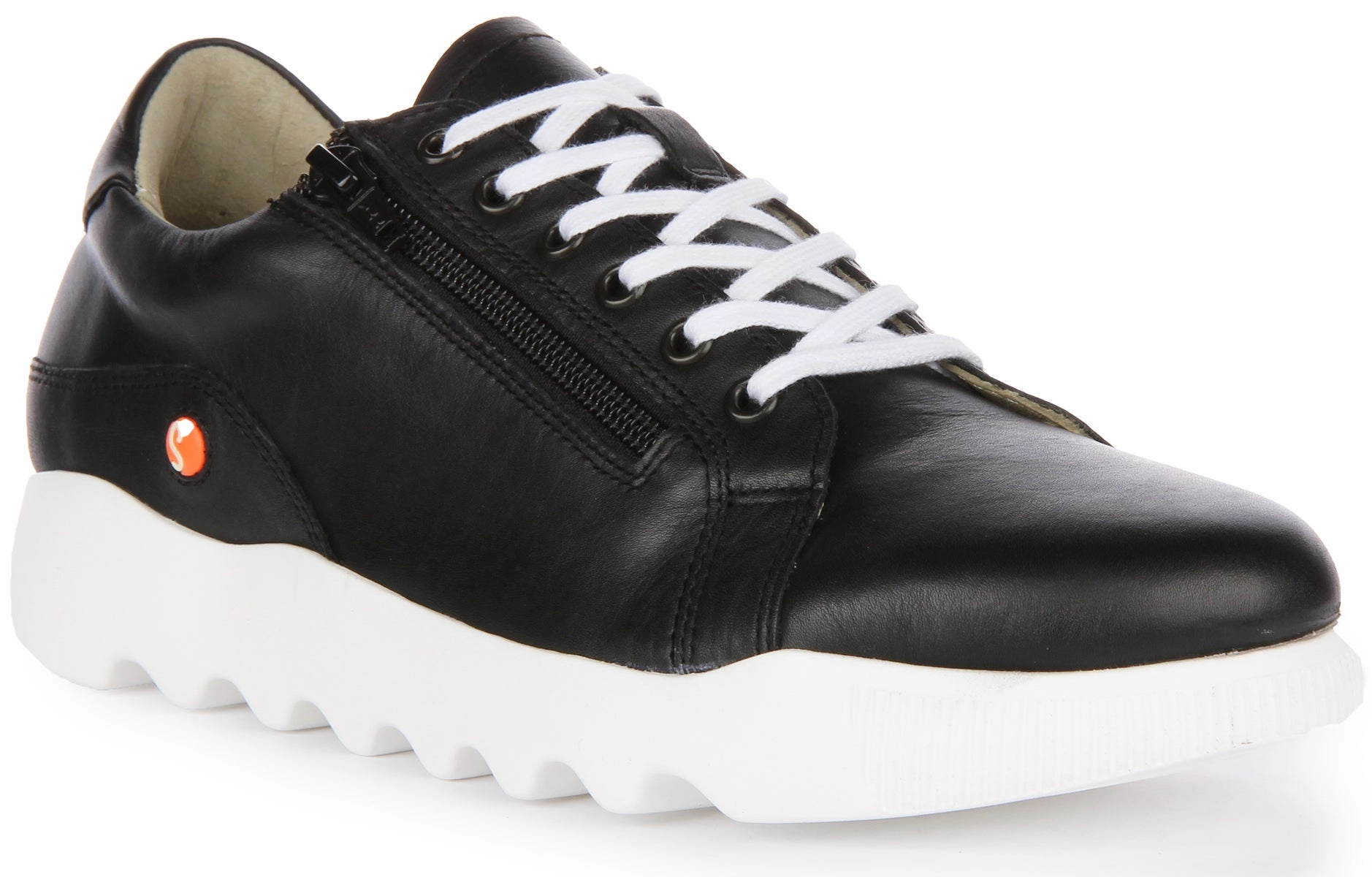 Softinos Whiz Smooth In Black For Women Action Pack Easy Flex