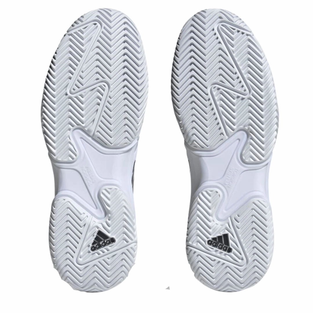 Agile Platform Adidas Barricade Mens Tennis Shoes - White/Black/Silver