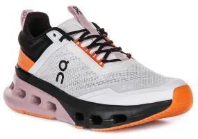On Running Cloudnova X In Grey Orange For Women Agility Moves Indoor session
