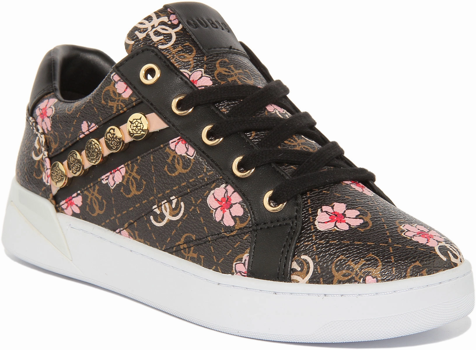 Step Support Low Cut Guess Roxo 4G In Flower For Women