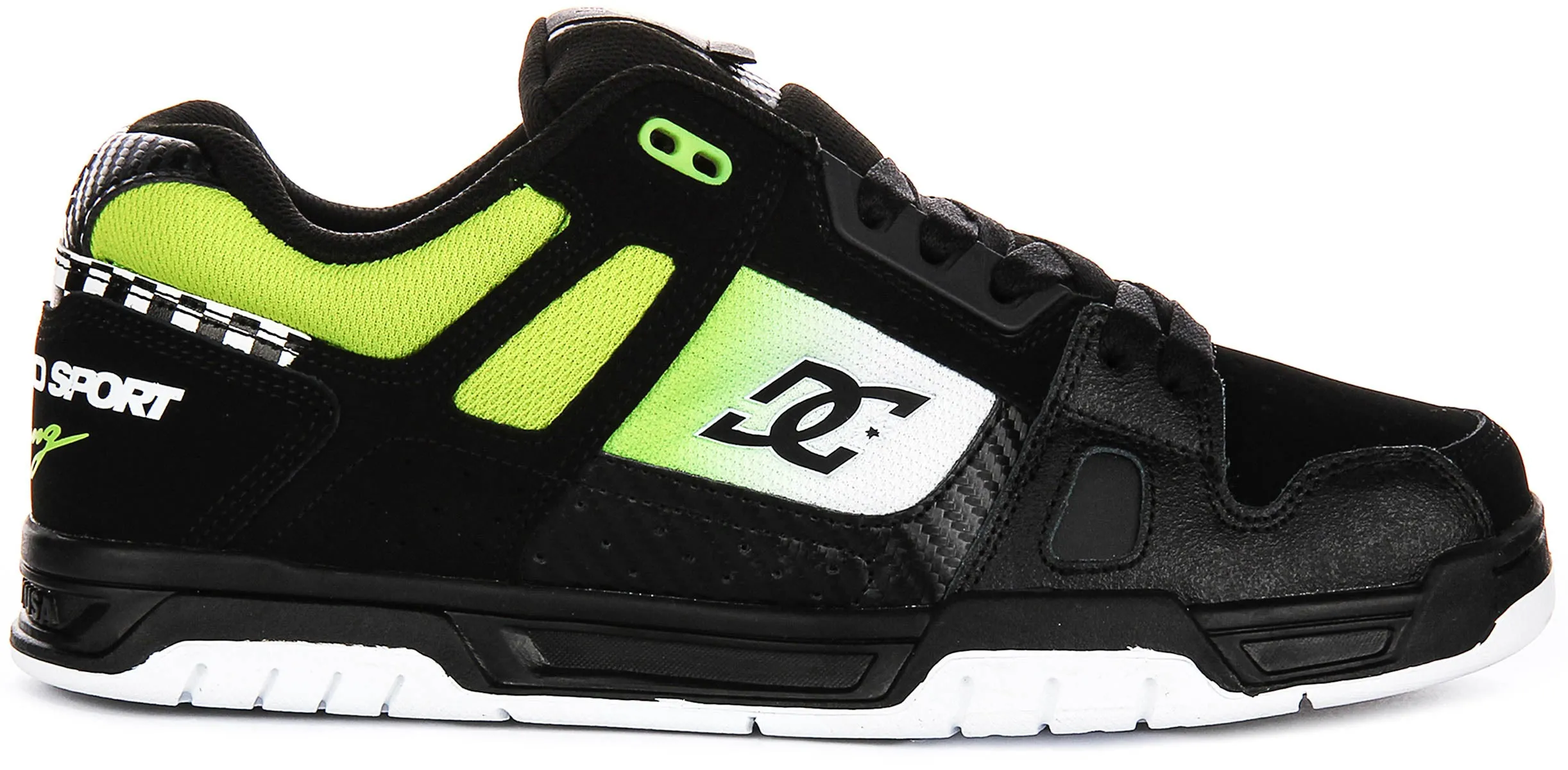 Air Cell Dc Shoes Stag SE In Black Green For Men