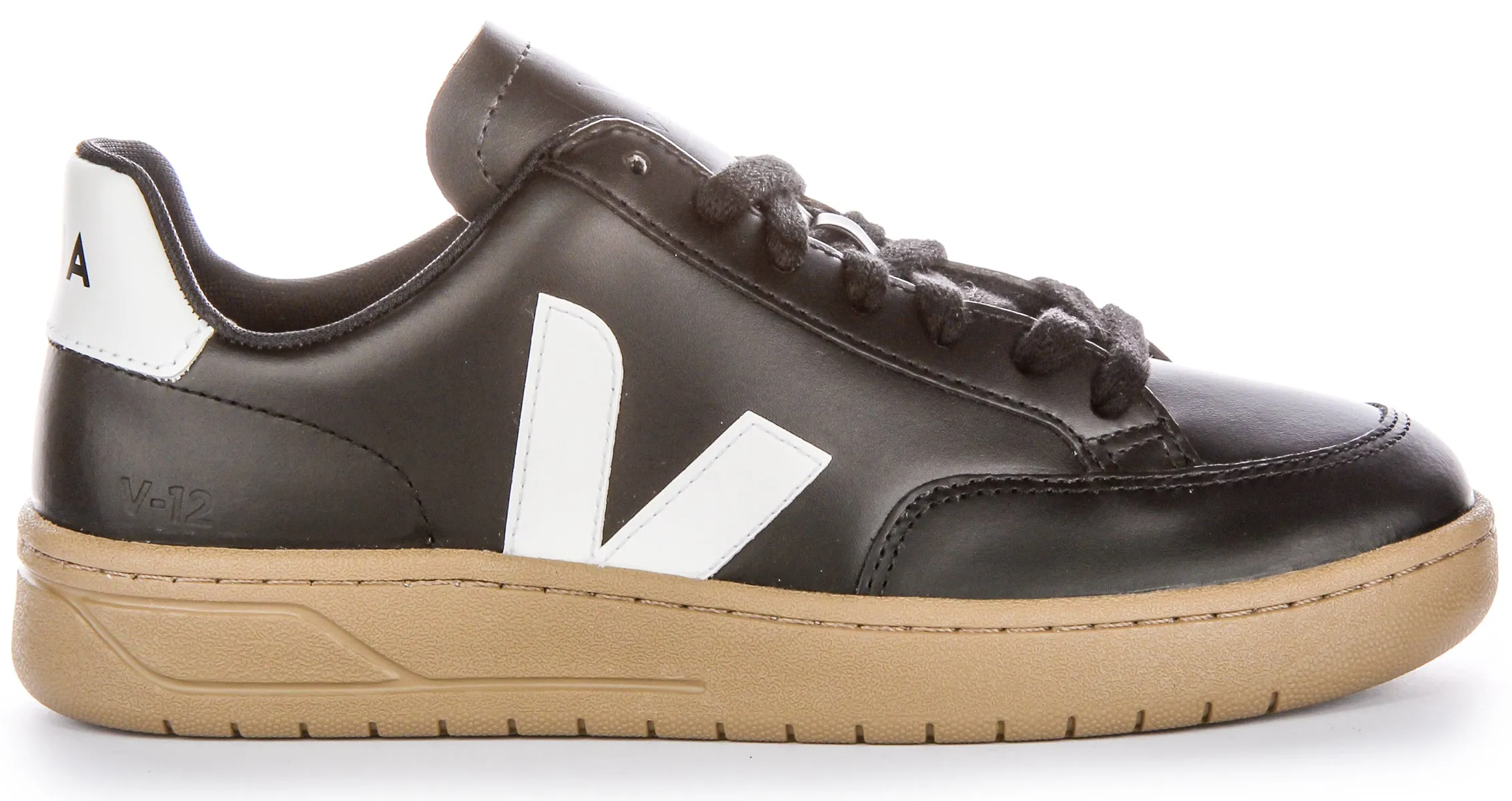 Air Comfort Veja V 12 Leather In Black White For Men