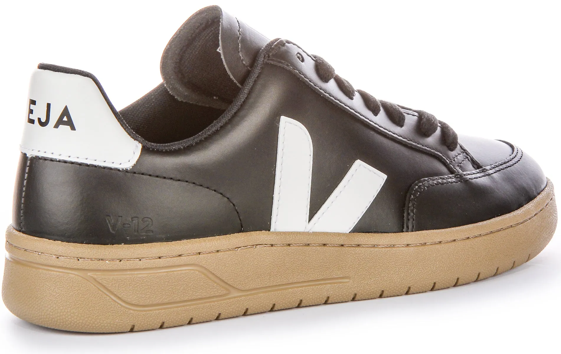 Air Comfort Veja V 12 Leather In Black White For Men
