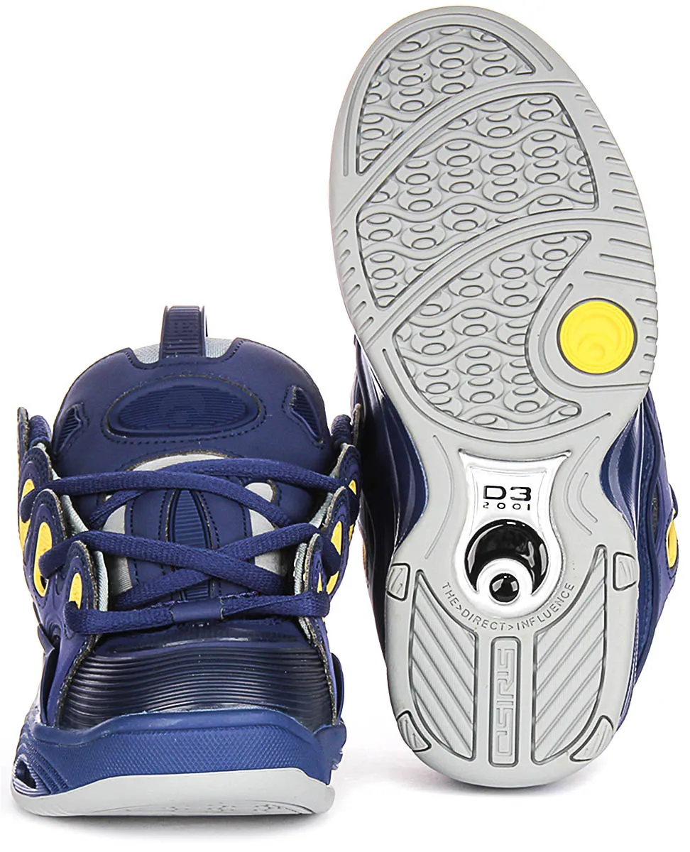 Air Mesh Osiris D3 2001 In Blue Yellow For Men