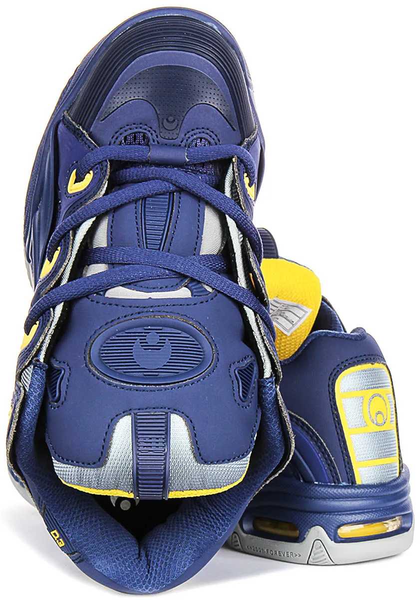 Air Mesh Osiris D3 2001 In Blue Yellow For Men