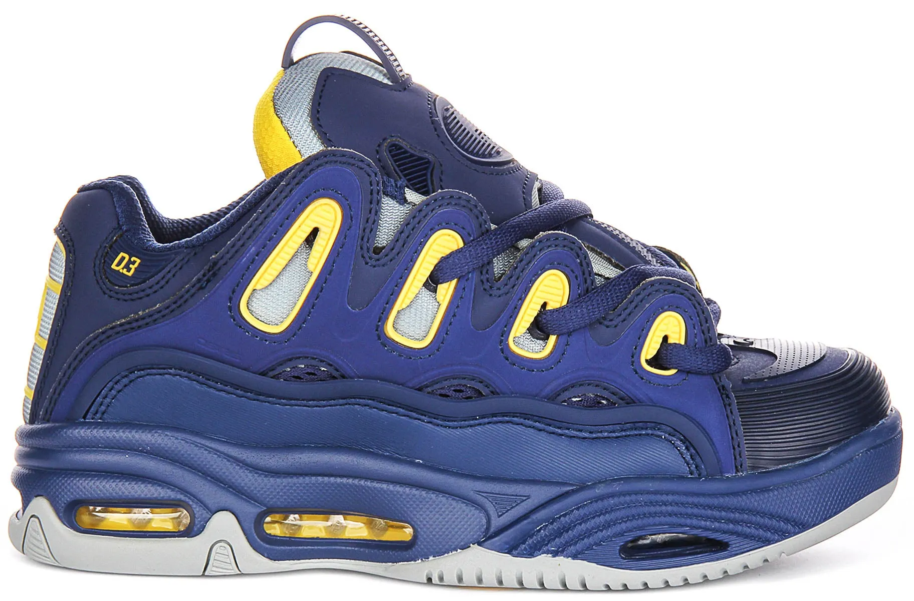 Air Mesh Osiris D3 2001 In Blue Yellow For Men