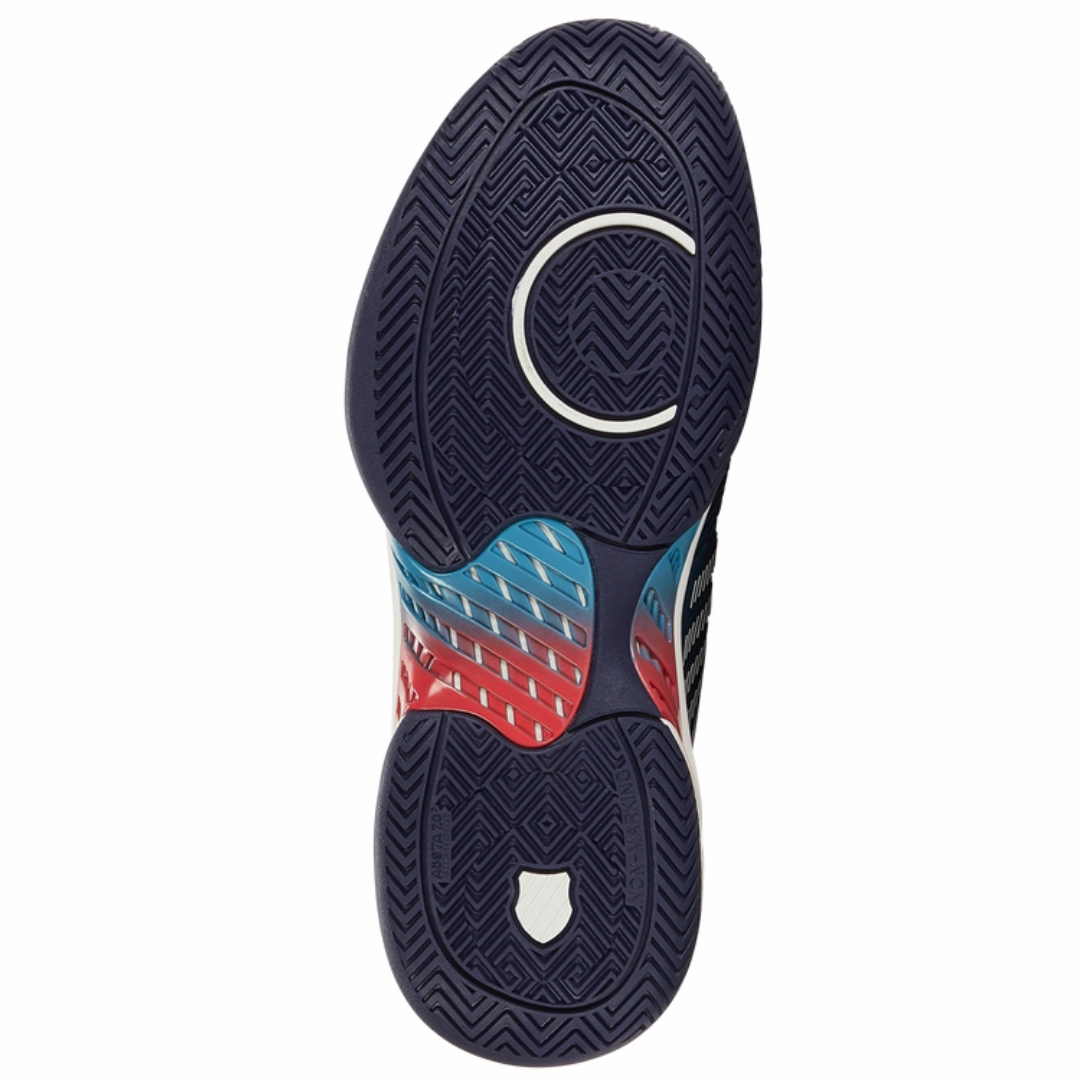 Air - circulation K Swiss Hypercourt Supreme Blue Opal /Blanc De Blanc /Lollipop Men Tennis Shoes