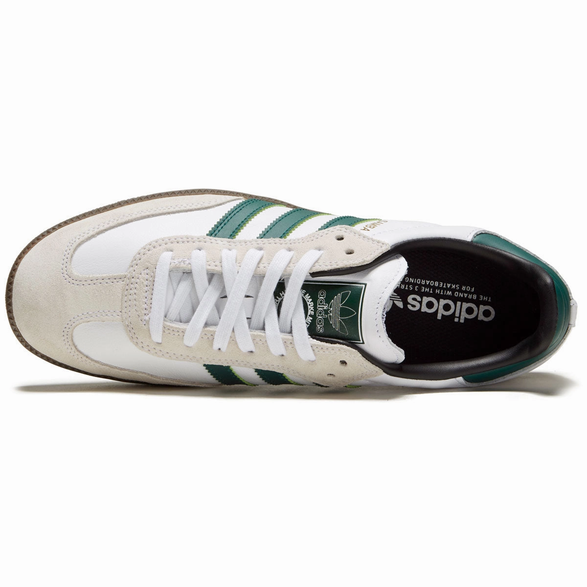 Air Balance Adidas Samba Adv Shoes - White/Collegiate Green/White