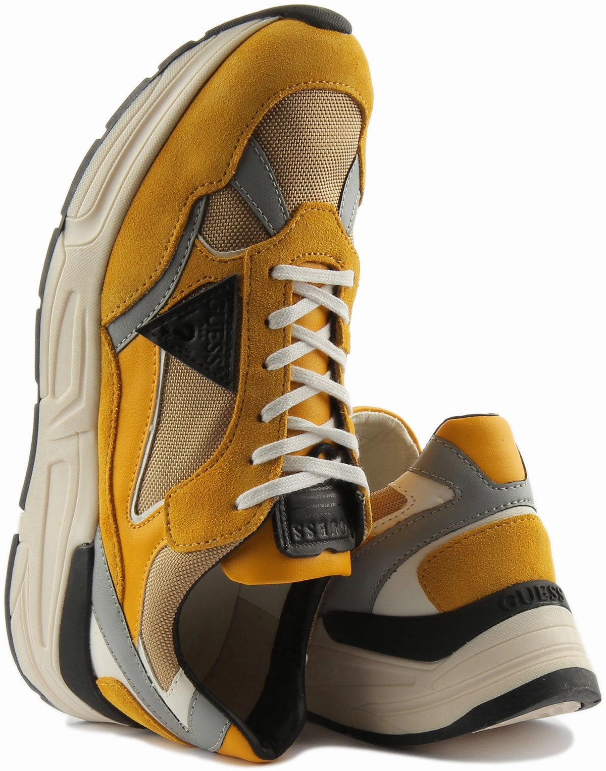 Air Bounce Guess Roria Trainer In Yellow For Men
