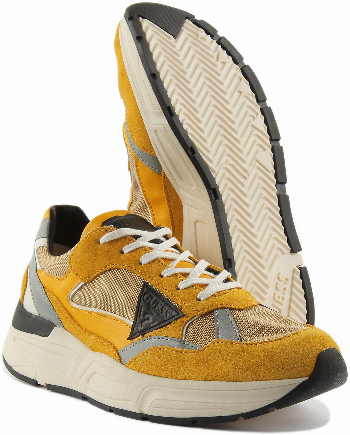 Air Bounce Guess Roria Trainer In Yellow For Men