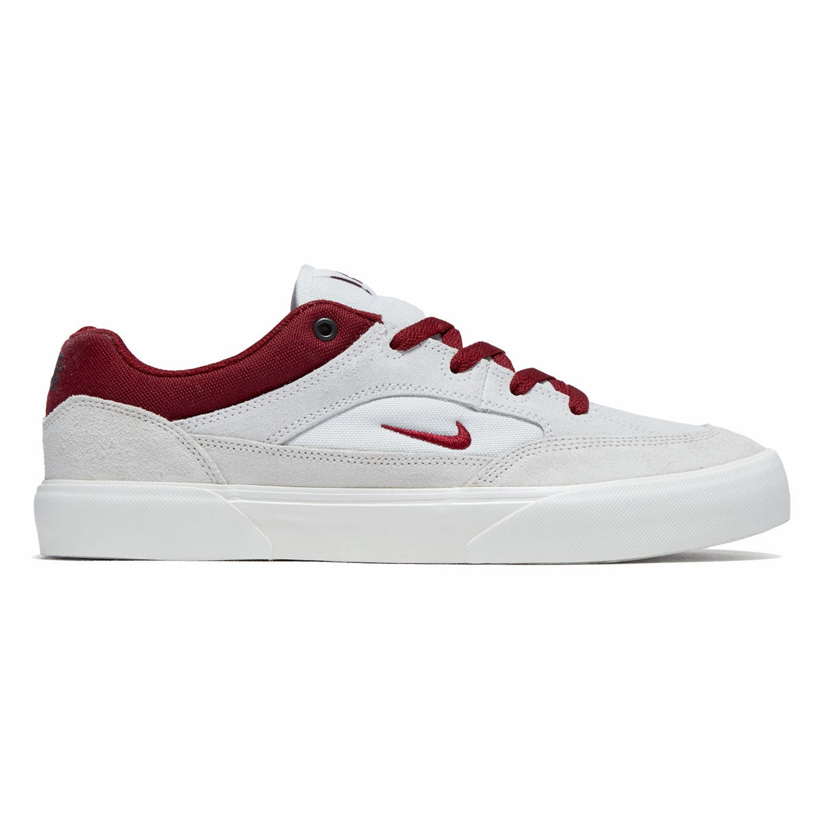 Street Culture Board Ready Fit Nike SB Malor Shoes - Summit White/Team Red/Phantom Sail