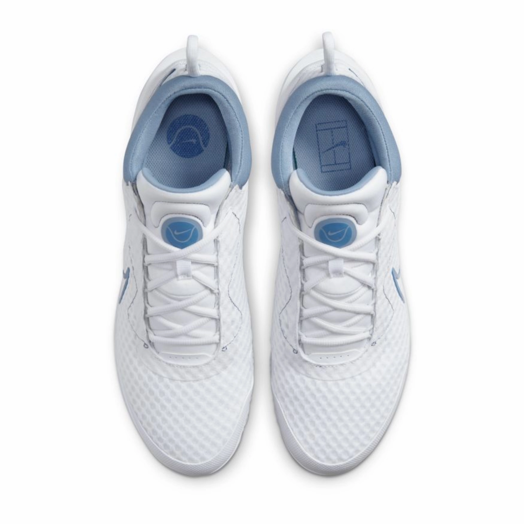 Air Cushioned Design Nike  Court Zoom Pro Men Hard Court Tennis Shoes -White Mystic Navy-Ashen Slate-Grey Fog