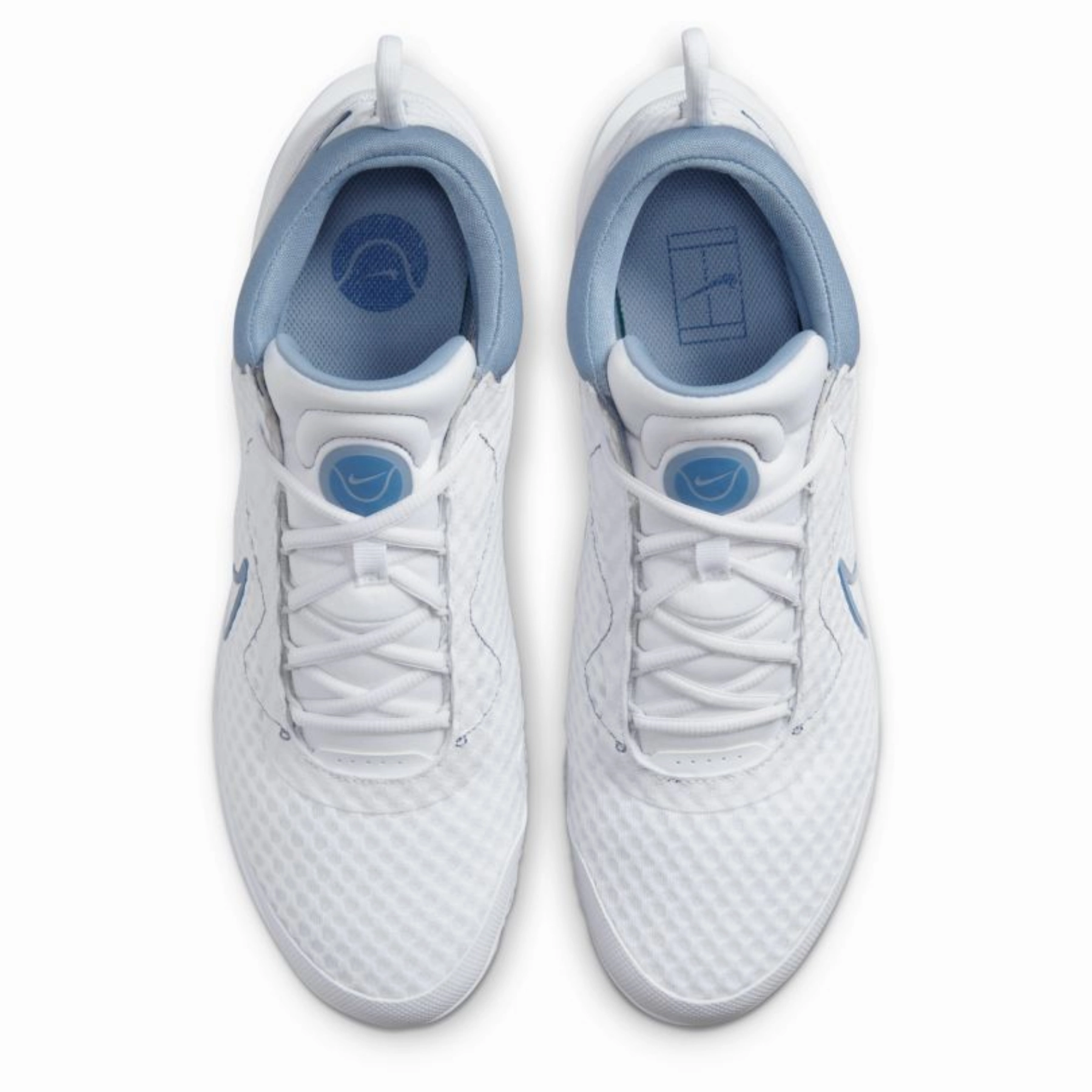 Air Cushioned Design Nike  Court Zoom Pro Men Hard Court Tennis Shoes -White Mystic Navy-Ashen Slate-Grey Fog