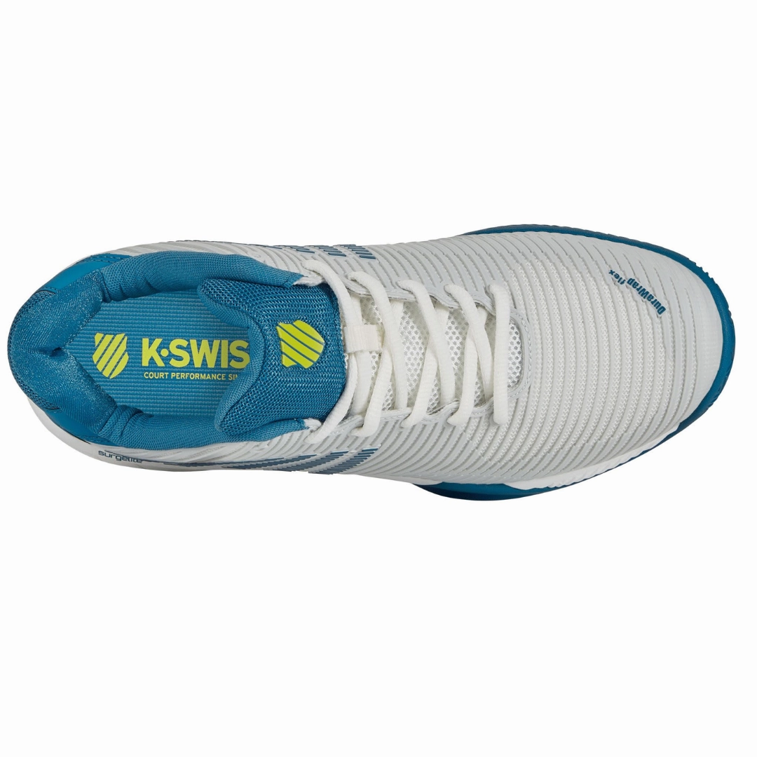 Air Flow K Swiss Hypercourt Express HB  Mens Tennis Shoes -  White/Celestial/Primrose