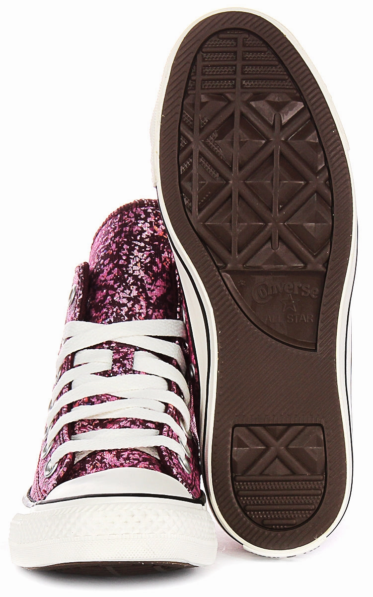 Air Glide Converse Chuck Taylor A11137C In Magenta Glitter Effect