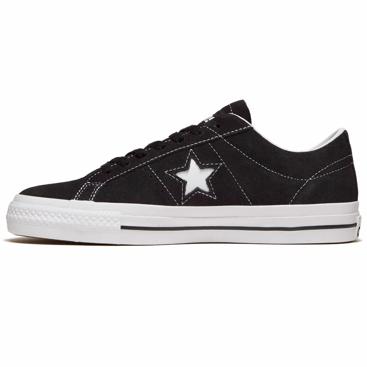 Air Lite Converse One Star Pro Ox Shoes - Black/Black/White