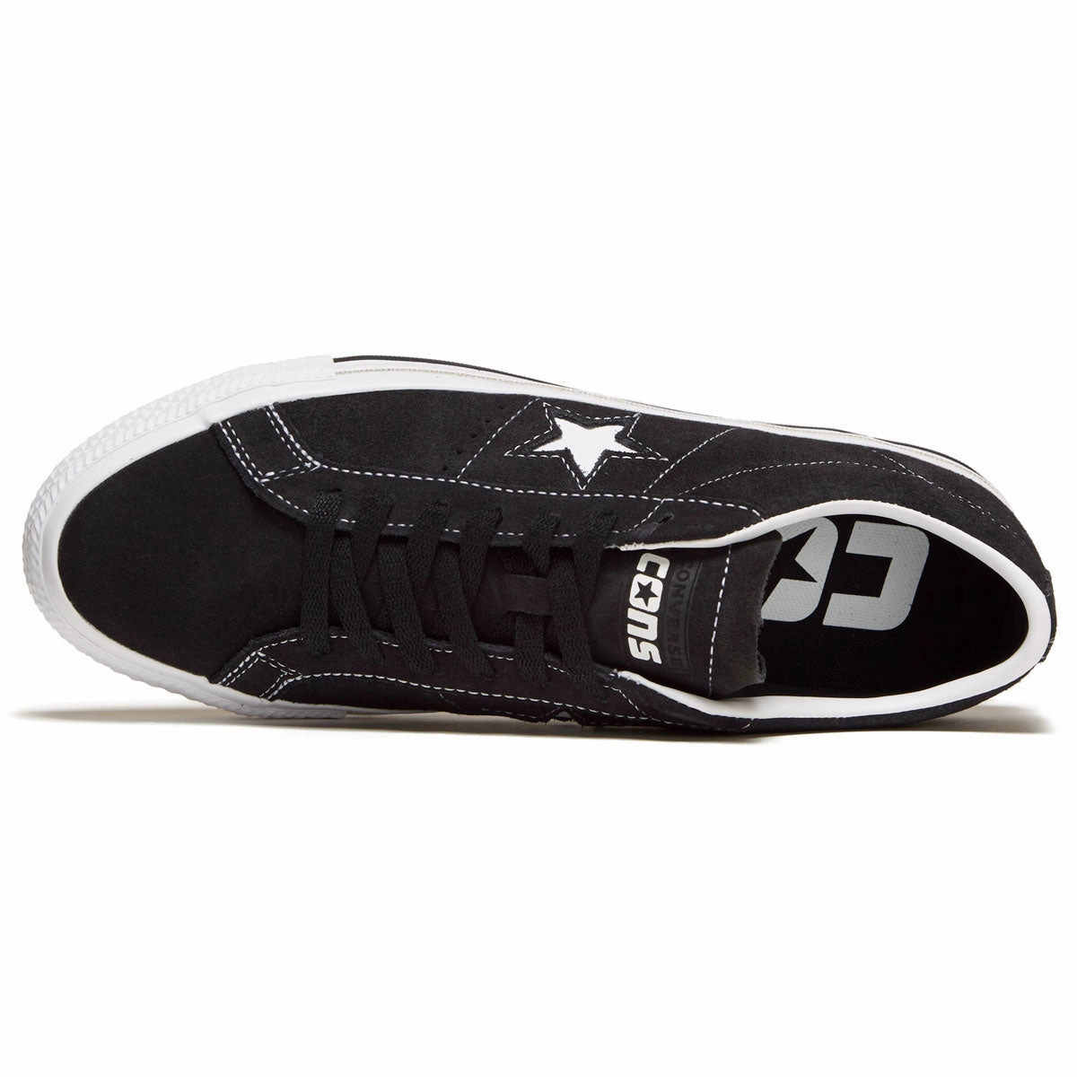 Air Lite Converse One Star Pro Ox Shoes - Black/Black/White