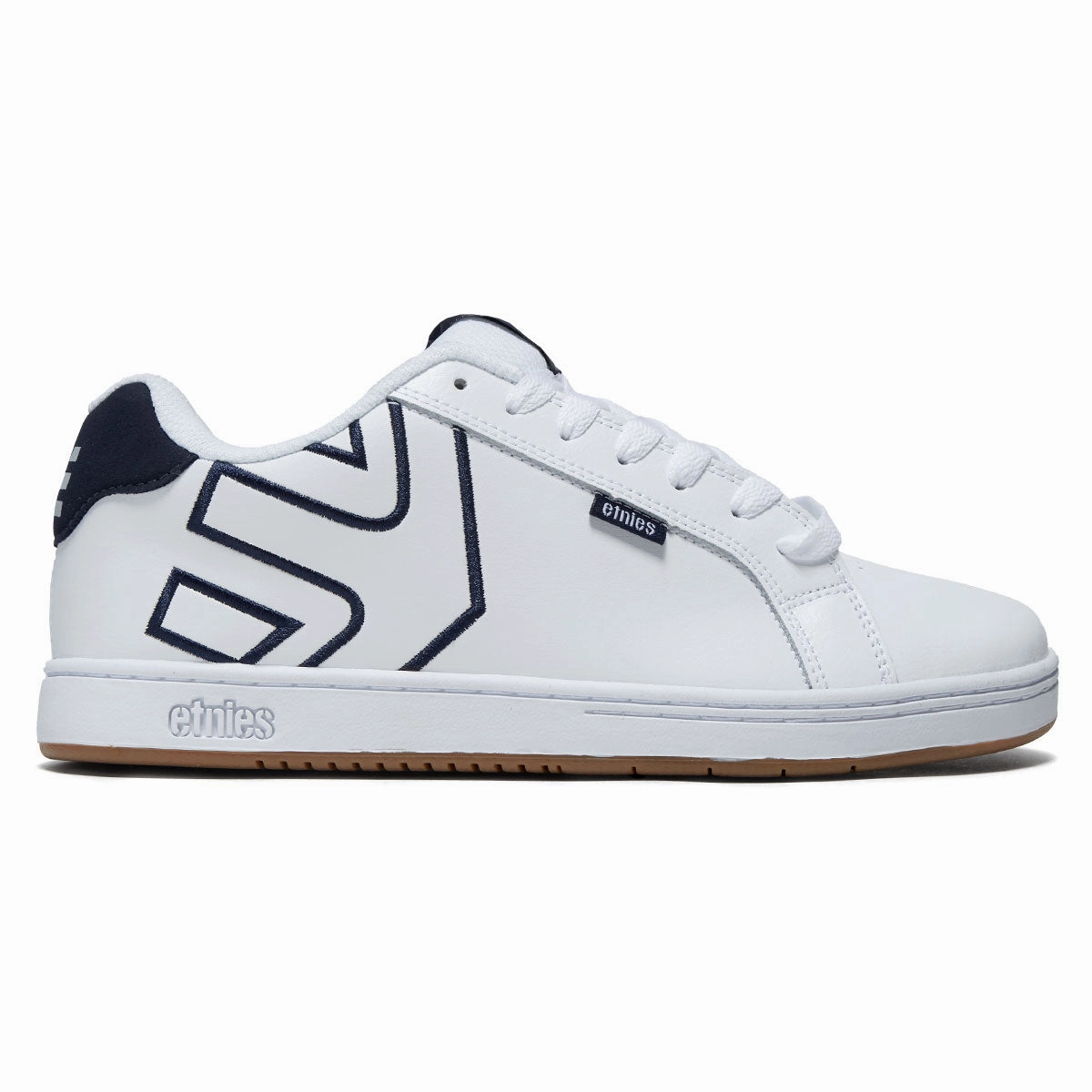 Sleek Edge Hard Support Etnies Fader Shoes - White/White/Navy
