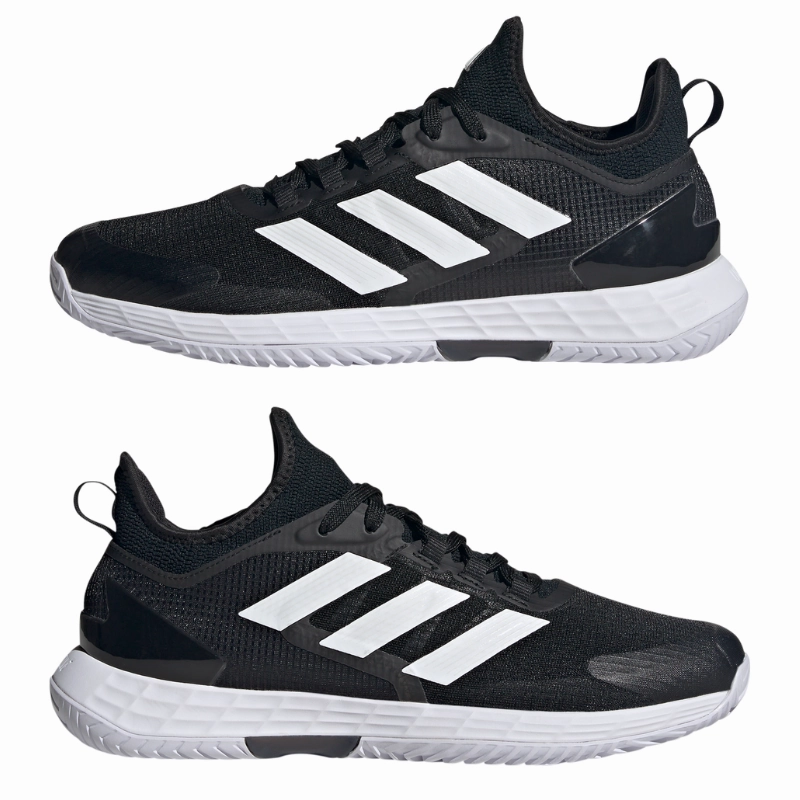 Air Support Adidas Adizero Ubersonic 4.1 Mens Tennis Shoes - Core Black / White / Grey Four