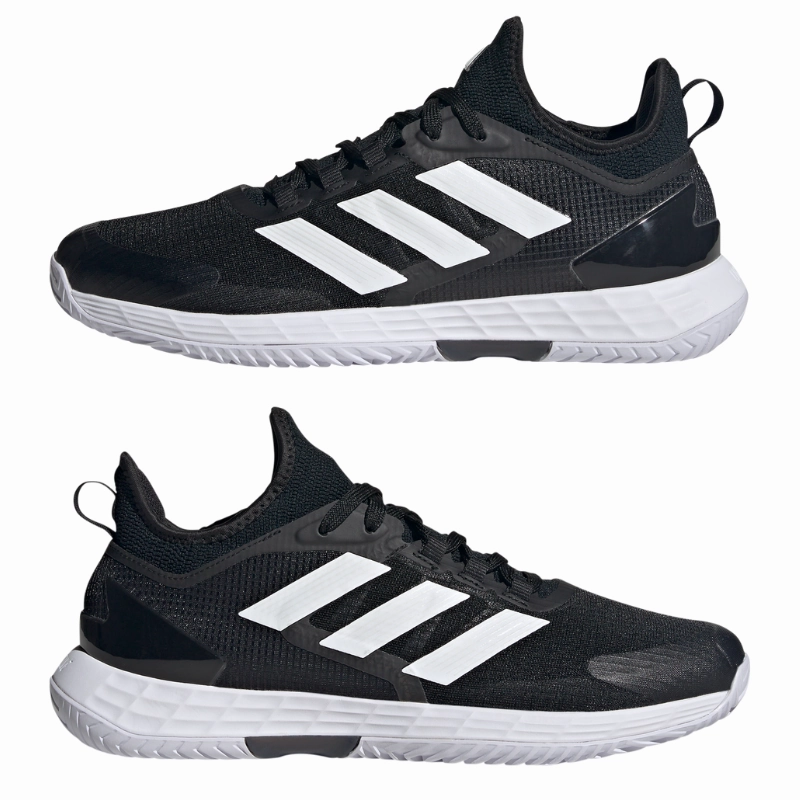 Air Support Adidas Adizero Ubersonic 4.1 Mens Tennis Shoes - Core Black / White / Grey Four