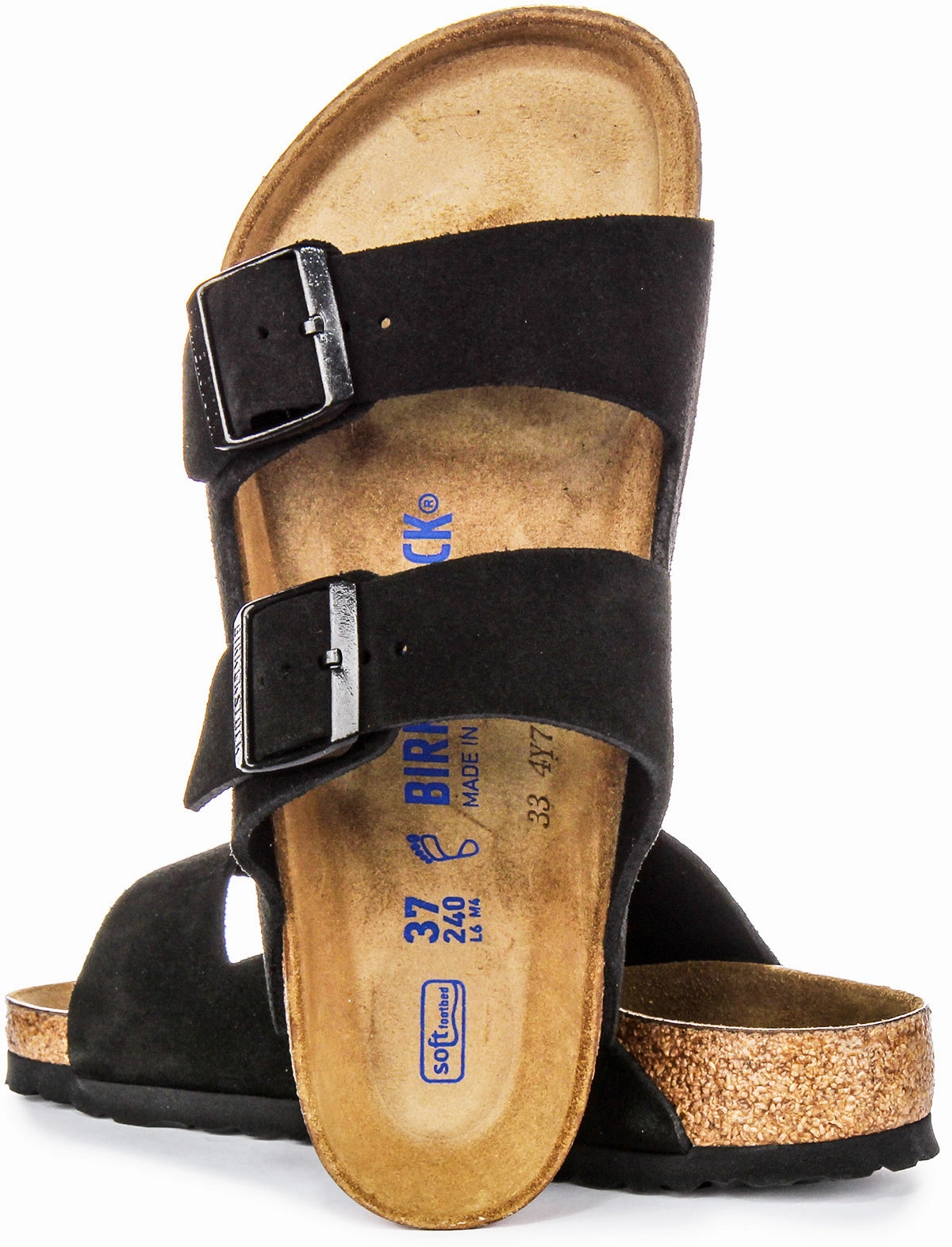 Air Ventilation Birkenstock Arizona Soft Footbed In Black Suede | Regular Fit