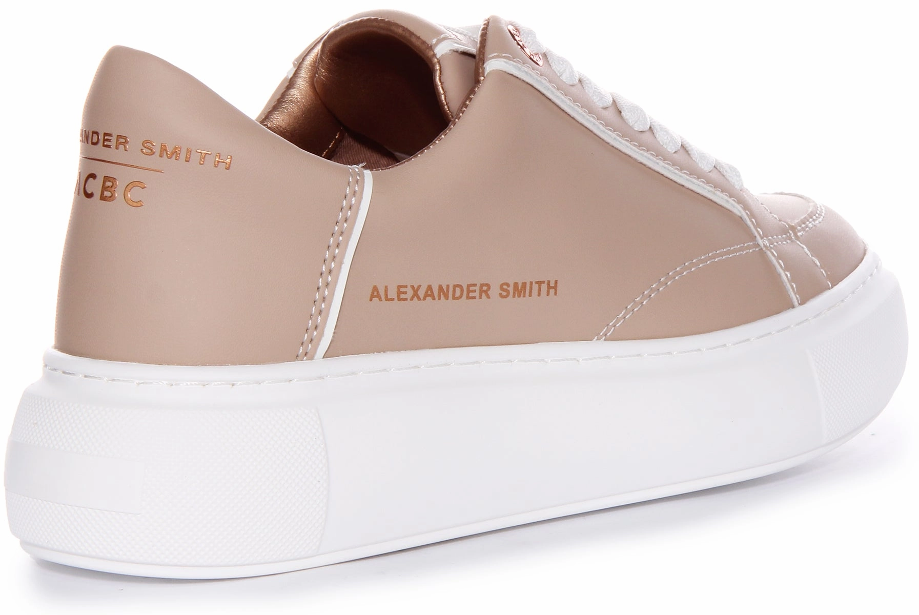 Alexander Smith Platform Trainers In Camel For Women Light Glide