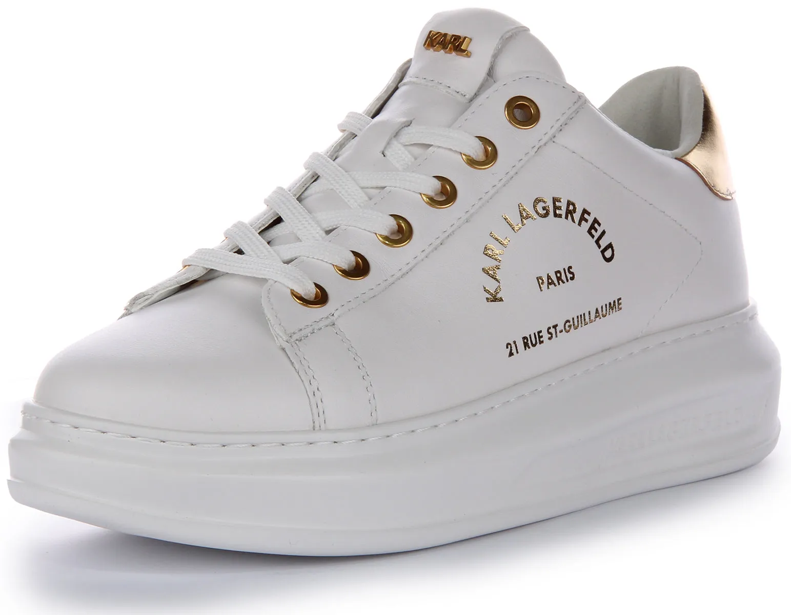 All Day Comfort Karl Lagerfeld Maison Karl In White Gold For Women