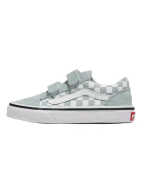 VANS Old Skool V Color Theory Checkerboard Grey Kids (LF) Bounce Support