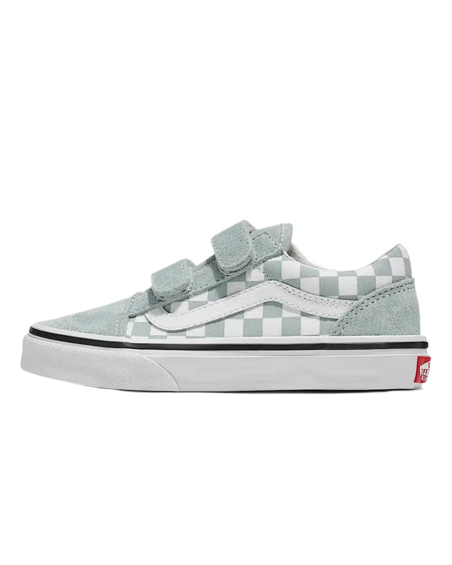 VANS Old Skool V Color Theory Checkerboard Grey Kids (LF) Bounce Support