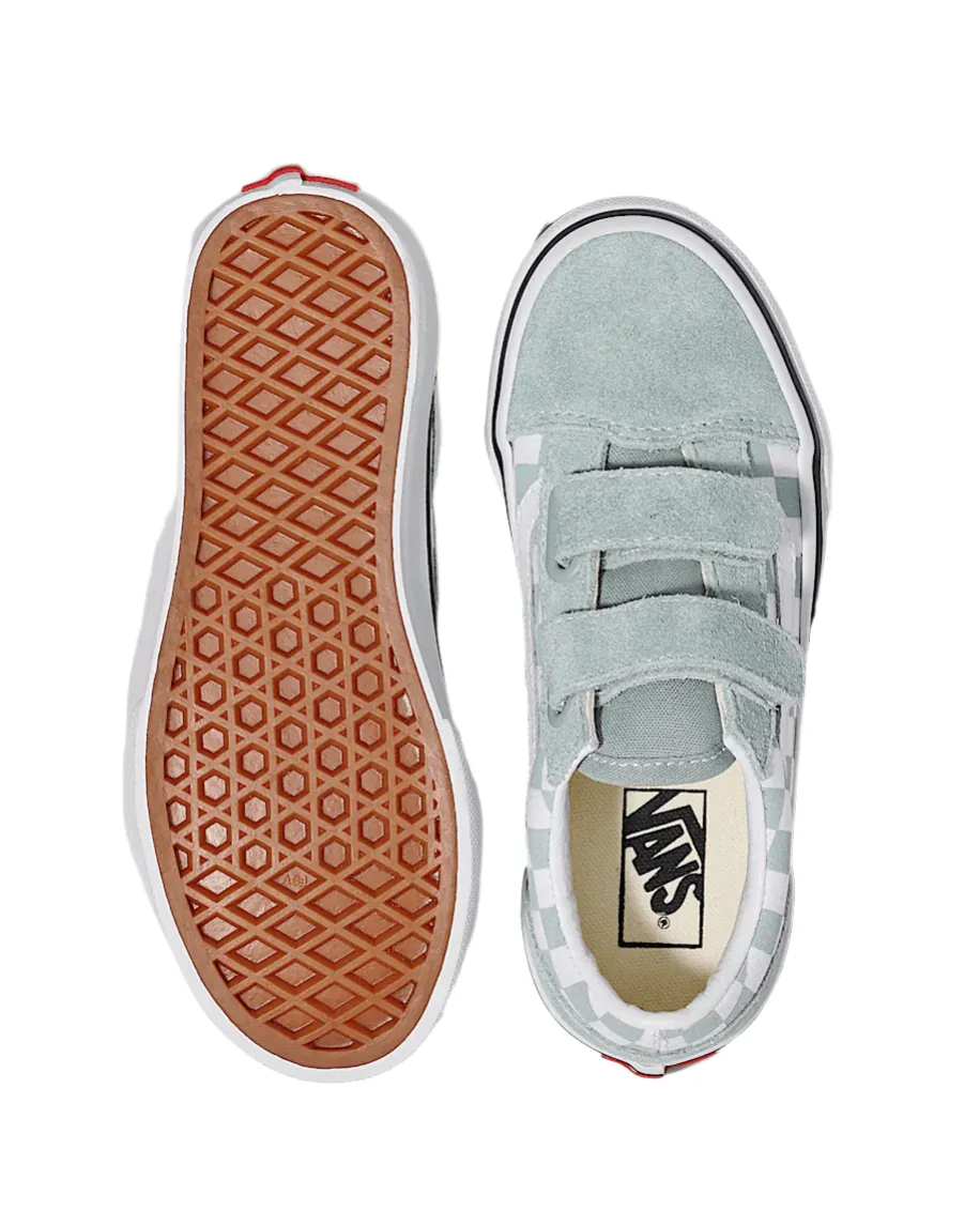 All-Day Cushioning VANS Old Skool V Color Theory Checkerboard Grey Kids (LF)