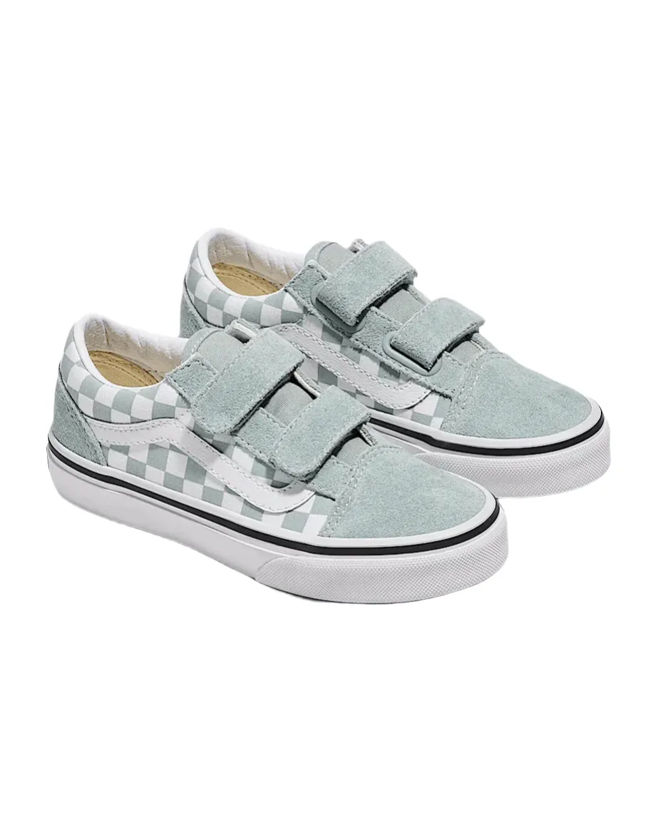 All-Day Cushioning VANS Old Skool V Color Theory Checkerboard Grey Kids (LF)
