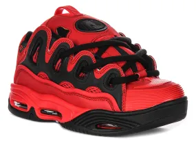 Smooth Finish Lifestyle Sport Osiris D3 2001 In Red Black For Men