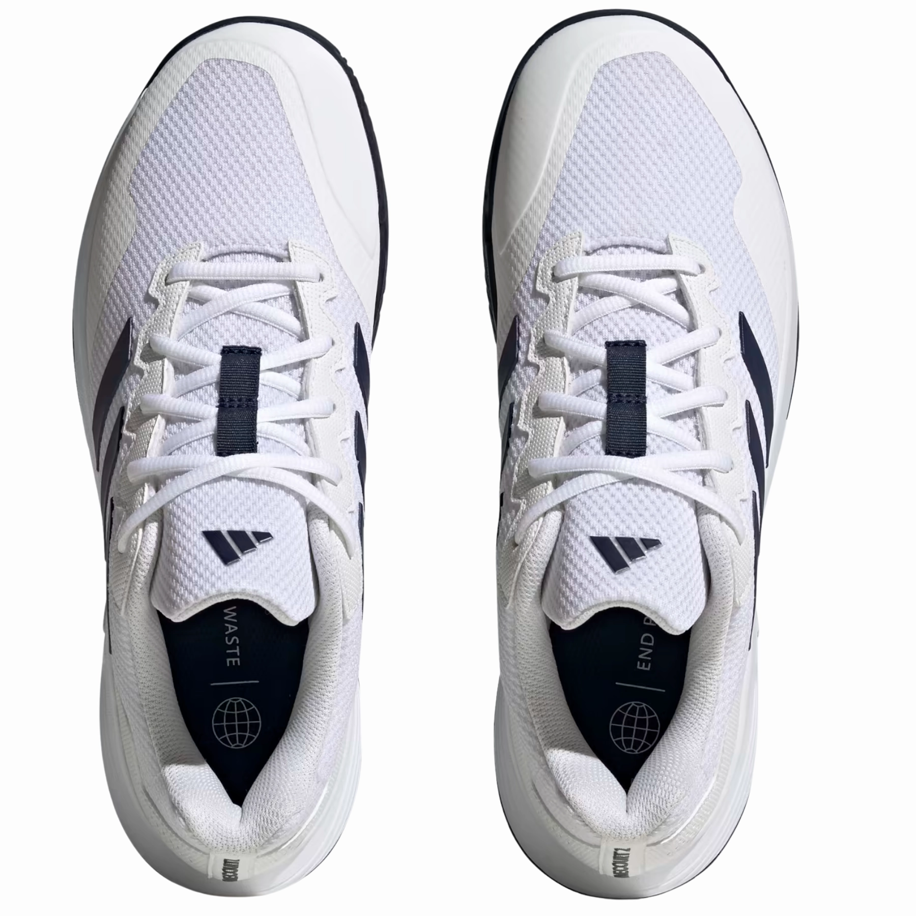 Adidas Game Court 2.0 Mens Tennis Shoes - Cloud White / Team Navy Blue 2 / Cloud White