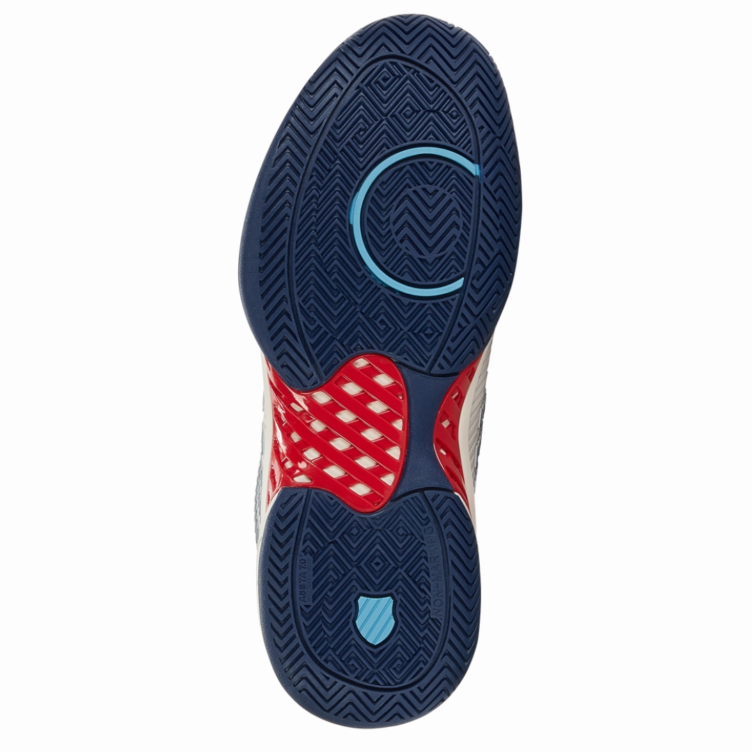 All - Seasonal Features K Swiss Hypercourt Express 2 Men Tennis Shoes - Blanc De Blanc/Blue Opal/Lollipop