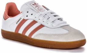 Adidas Samba OG In White Pink For Women brand - name shoes