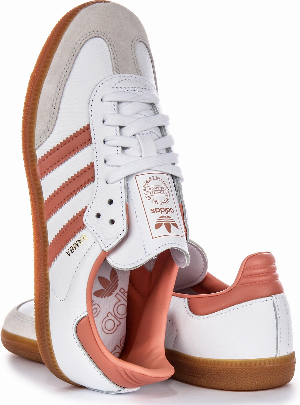 All - surface use Adidas Samba OG In White Pink For Women